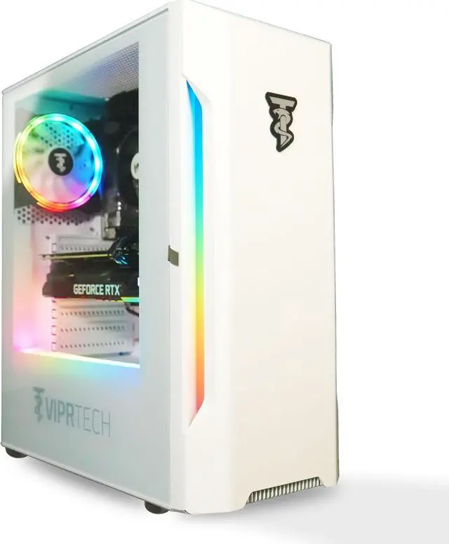 ViprTech Rebel 3.0 Gaming PC - AMD Ryzen 7 (4.1Ghz Turbo), RTX 3060 12GB, 16GB DDR4 RAM, 512GB SSD, VR-Ready, Streaming, WiFi BT, RGB, Windows 11,