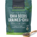 Viva Naturals Organic Chia Seeds, 2 lb – Plant-Based Omega-3s & 6s and Vegan Protein, Non-GMO, Black Chia Seeds Organic, Graine de Chia – Perfect for Smoothies, Salads, and Chia...