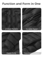 Wantdo Men's Winter Jacket Waterproof Winter Coat Thick Puffer Jacket with Hood