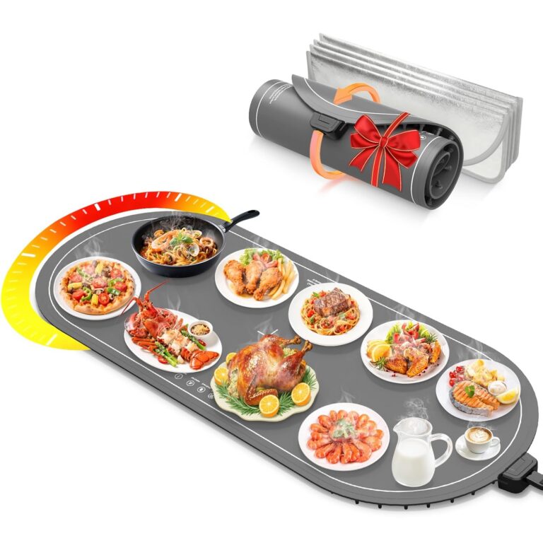 Warming Mat for Food Extra Large(XXL 36"x15"),Food Warmers for Parties Buffet,Electric Warming Trays with Timer,Roll Up Silicone Heating Pad,Portable Gifts Gadgets for Home...