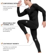 wirarpa Men's Cotton Long Johns Thermal Underwear Base Layer Set Lightweight Long Underwear Top & Bottom