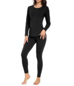 wirarpa Women's Thermal Underwear Sets Cotton Base Layer Set Lightweight Long Sleeve Top & Pajama Bottoms