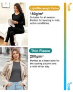 wirarpa Women's Thermal Underwear Sets Cotton Base Layer Set Lightweight Long Sleeve Top & Pajama Bottoms