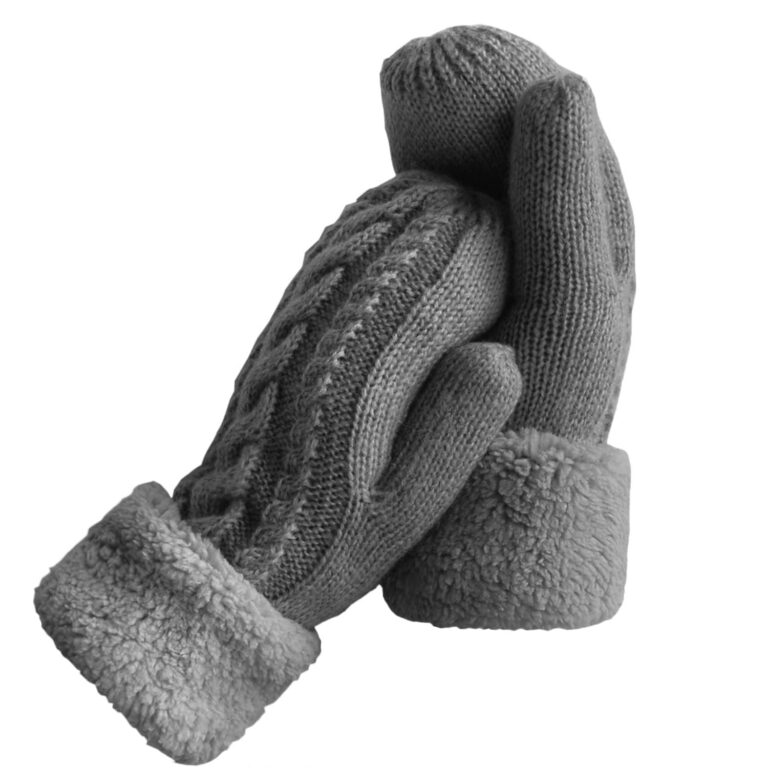 Women's Winter Gloves Warm Lining - Cozy Wool Knit Thick Gloves Mittens