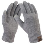 Women's Winter Touchscreen Stretch Thermal Magic Gloves Warm Wool Knitted Thick Fleece Lined Texting Gloves for Women