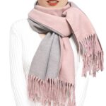 Woogwin Winter Cashmere Scarf Wool Pashmina Shawls for Women Long Warm Thick Reversible Scarves