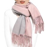 Woogwin Winter Cashmere Scarf Wool Pashmina Shawls for Women Long Warm Thick Reversible Scarves