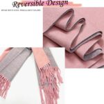 Woogwin Winter Cashmere Scarf Wool Pashmina Shawls for Women Long Warm Thick Reversible Scarves