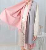 Woogwin Winter Cashmere Scarf Wool Pashmina Shawls for Women Long Warm Thick Reversible Scarves