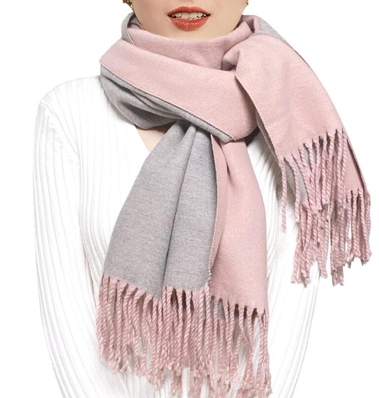 Woogwin Winter Cashmere Scarf Wool Pashmina Shawls for Women Long Warm Thick Reversible Scarves